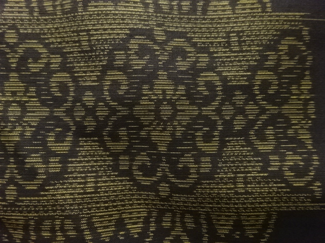 JAPANESE KIMONO / ANTIQUE KIMONO / SILK / DORO OSHIMA TSUMUGI / WOVEN SARASA PATTERN